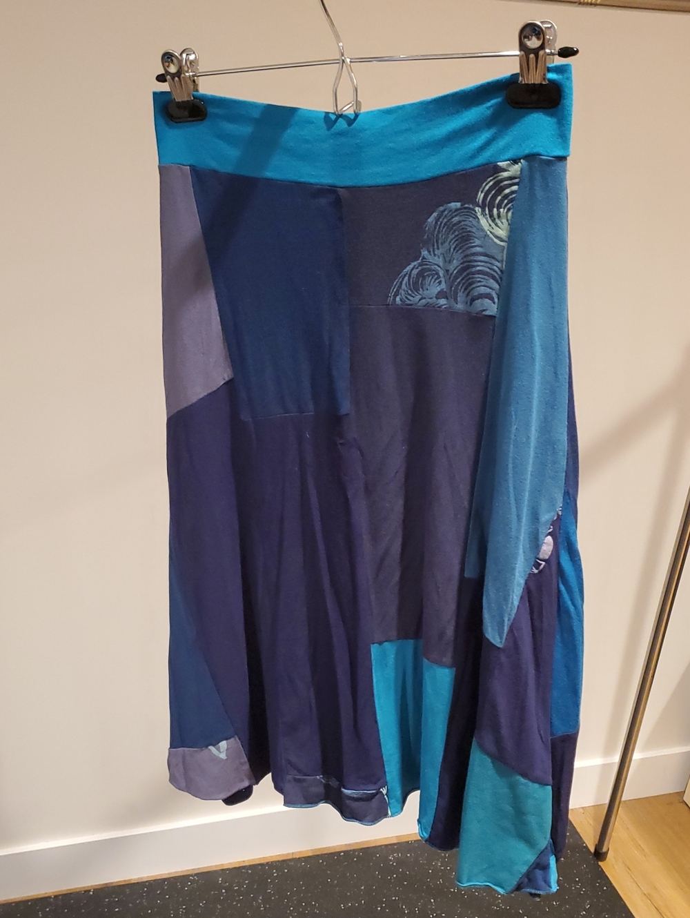 Lilikoi - Blue Patchwork Skirt